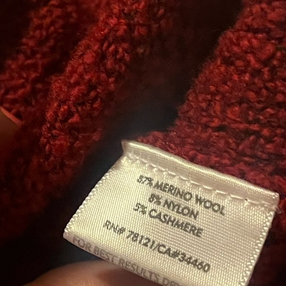 Eileen Fisher Rich Red Cowl Neck Sweater - Picture 5 of 5